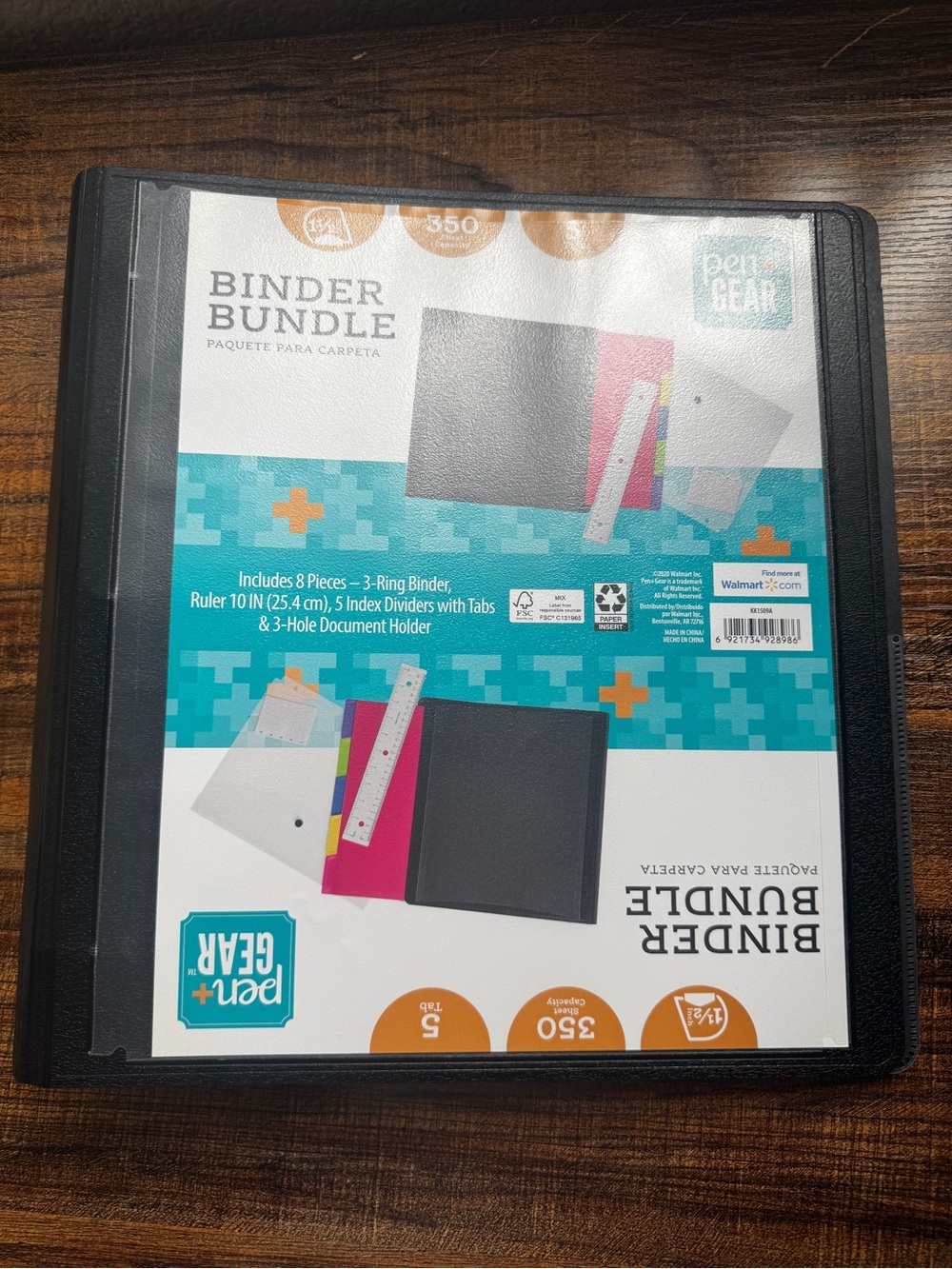 Black 3-Ring Binder Bundle with Index Dividers